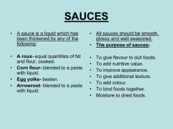 sauces - Llantwit Major School