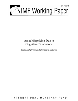 Asset Mispricing Due to Cognitive Dissonance