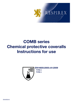 COMB series Chemical protective coveralls Instructions