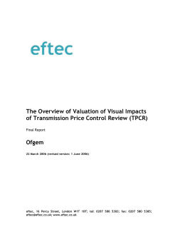 The Overview of Valuation of Visual Impacts of Transmission Price