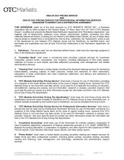 Market Data Distribution Agreement End of Day