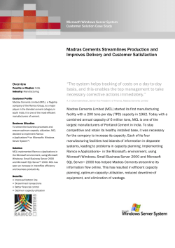 Madras Cement Streamlines Production and Improves