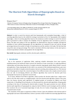 The Shortest Path Algorithms of Hypergraphs Based on Search