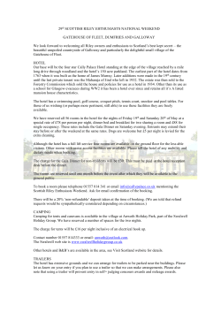 29th SCOTTISH RILEY EHTHUSIASTS NATIONAL WEEKEND