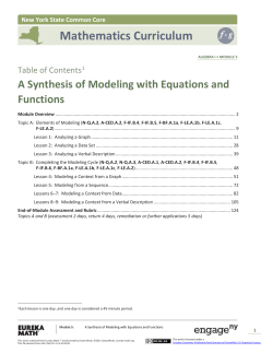 Algebra I Module 5