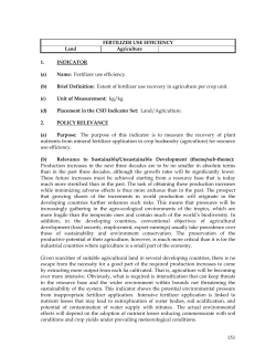 Fertilizer use efficiency.