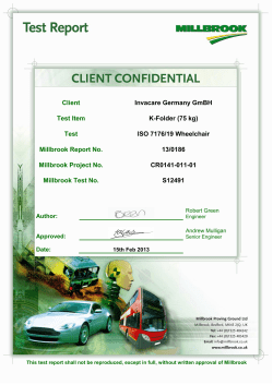 Client Invacare Germany GmBH Test Item K