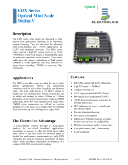 FACT SHEET: EDX OPTICAL MINI NODE 50dBmV