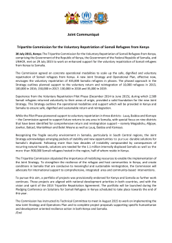 Joint Communiqu&eacute;