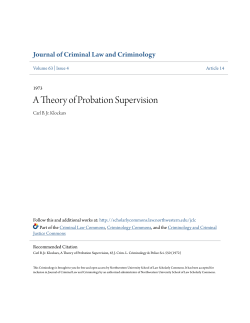 A Theory of Probation Supervision - Northwestern University School