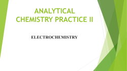 analytical chemistry practical ii - Ankara Üniversitesi Açık Ders