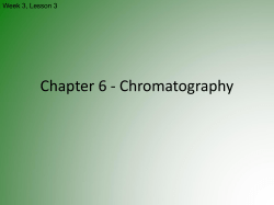 Chapter 6 - Chromatography
