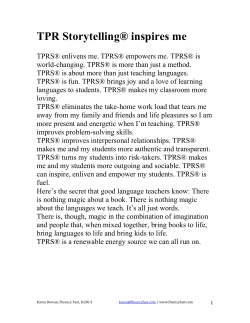 to Personalization as the Heart of TPRS Coaching At