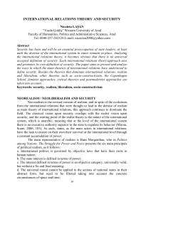 international relations theory and security