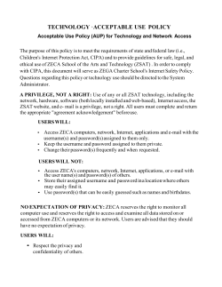 Technology Policy - ZECA School of Arts and Technology