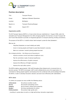 2011/078 - Transport Planner