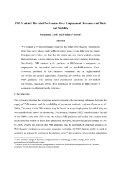 PhD Students` Revealed Preferences Over Employment Outcomes
