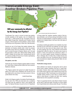 TransCanada Energy East: Another Broken Pipeline Plan