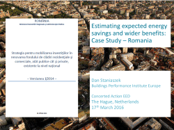 Estimating expected energy savings and wider benefits: Case Study