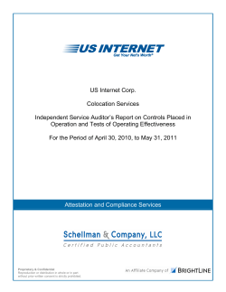 US Internet Corp. Colocation Services Independent Service