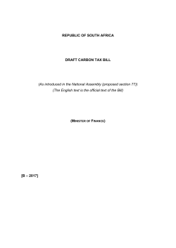 Draft Carbon Tax Bill