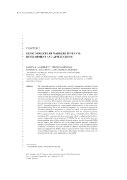 chapter 2 genic molecular markers in plants: development