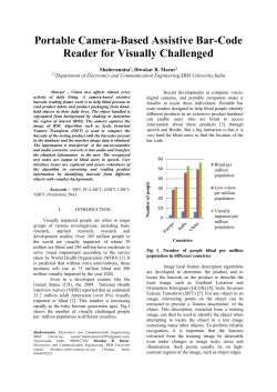 Portable Camera-Based Assistive Bar