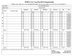 RMDA City Cup Playoffs/Championship