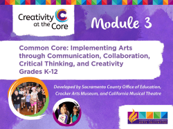 Close Reading - CCSESA Arts Initiative