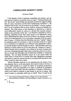 Liberalism Doesn&acirc;&bull;Žt Exist - Duke Law Scholarship Repository