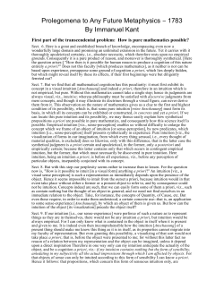 Kant - How is pure math possible