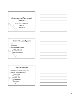 Cognitive and Perceptual Disorders