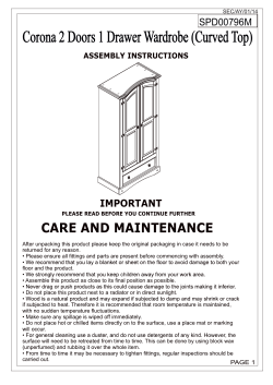 Corona 2 Doors 1 Drawer Wardrobe (Curved Top)