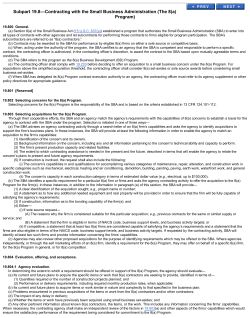 Subpart 19.8&mdash;Contracting with the Small Business Administration
