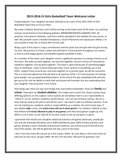 Basketball Welcome Letter