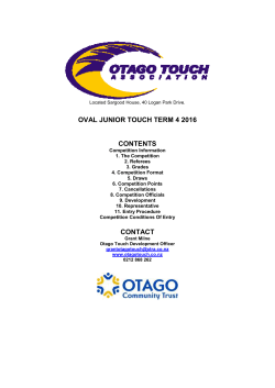 oval junior touch term 4 2016