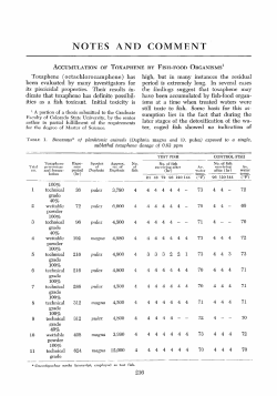 ACCUMULATION OF TOXAPHENE BY FISH