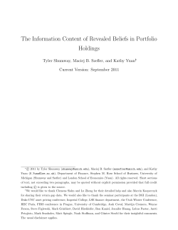 The Information Content of Revealed Beliefs in Portfolio
