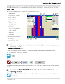 Planting Section Control Map View Create Configuration Load