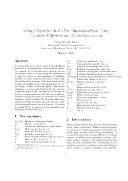 A Single Agent Search of a Two Dimensional Space Using