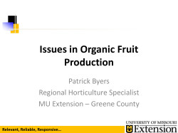 Issues in Organic Fruit Production