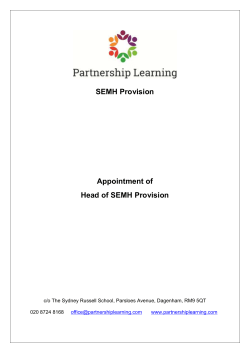 Head of SEMH Provision Application Pack