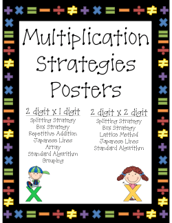 Multiplication Strategies Posters