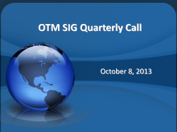 OTM SIG Board
