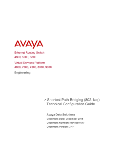 Shortest Path Bridging (802.1aq)