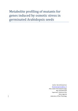 Metabolite profiling of mutants for genes induced by osmotic stress