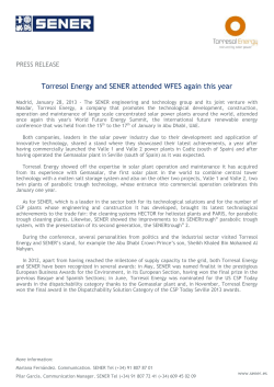 nota de prensa - Torresol Energy