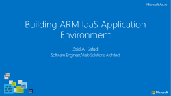 Building ARM IaaS Application Environment
