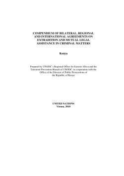 Compendium of Bilateral, Regional and International Agreements