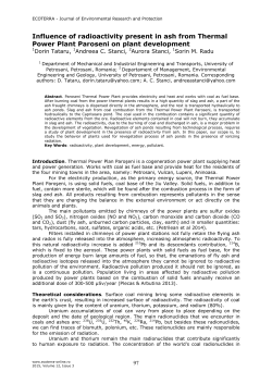 Influence of radioactivity present in ash from Thermal Power Plant
